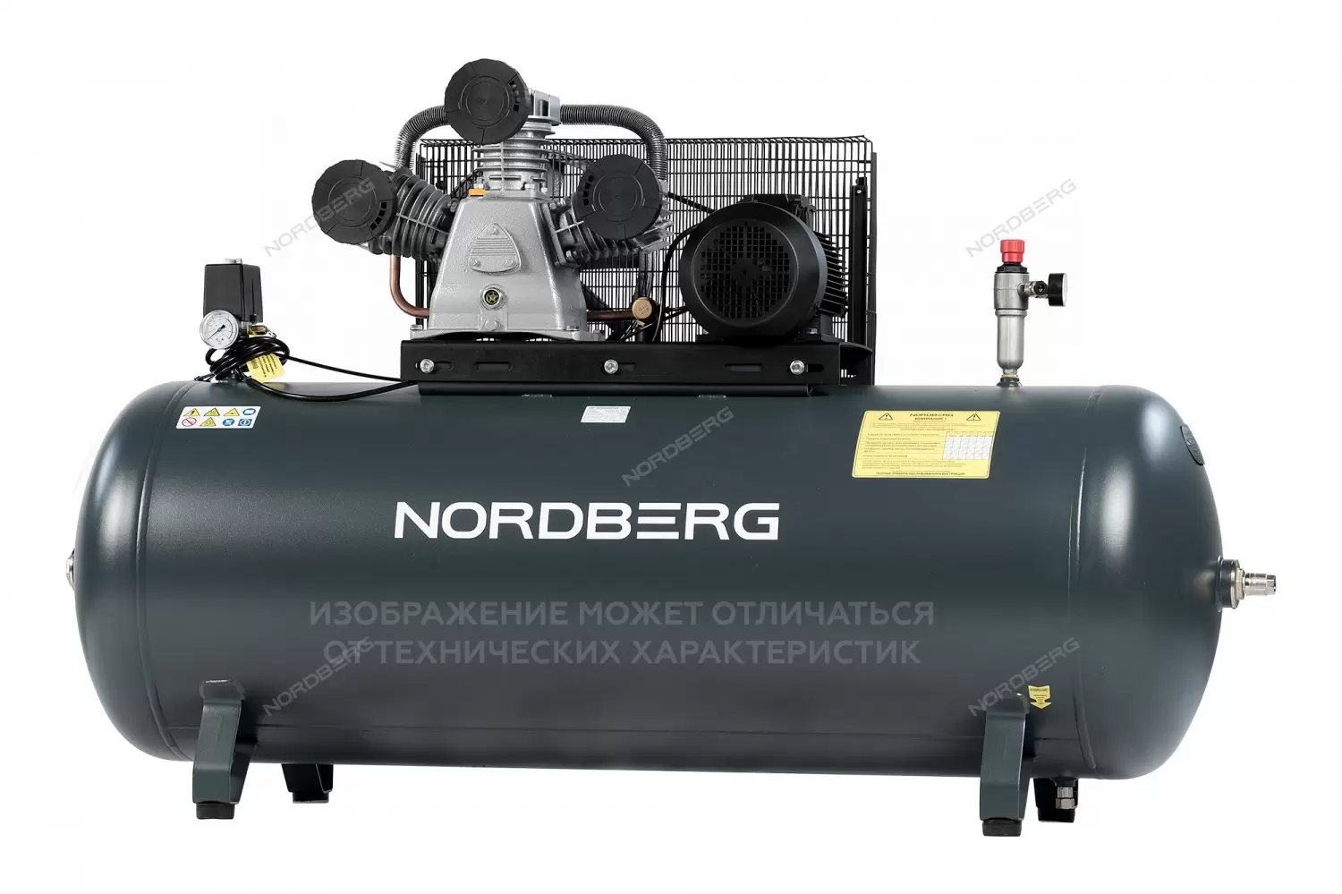 NORDBERG NCP500/1000-16 Компрессор поршневой с ременной передачей 380В,  ресив. 500л, 1000л/мин NCP500/1000-16 купить в г. Москве на официальном  сайте remezaplus.ru фото, отзывы, инструкция, видео